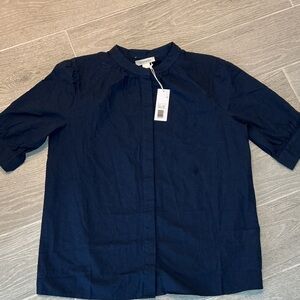 Outerknown Navy 100% Cotton Button-Up Shirt Women’s Sz XS NWT MSRP 118